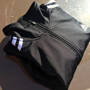 Adidas Black And white track Jacket (large)